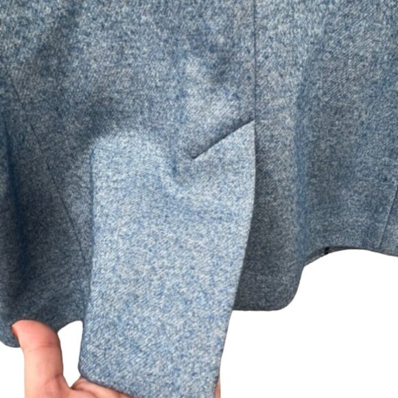 Talbots Womens Blue Heather Wool Blend Equestrian 3 Button Blazer Jacket Plus 14 - Picture 10 of 16